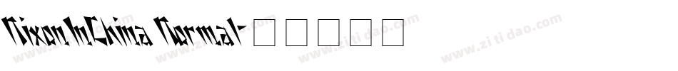 NixonInChina Normal字体转换